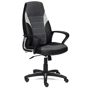 Компьютерное кресло INTER кож/зам/ткань, черный/серый/серый, 36-6/207/14 арт.12017 в Лабытнанги