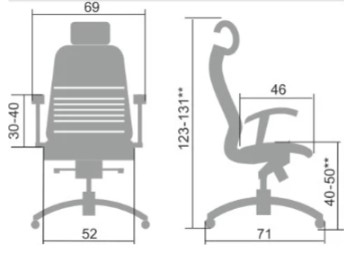 Кресло Кресло Samurai K-3.04 Infinity Easy Clean (MPES) в Салехарде - изображение 15