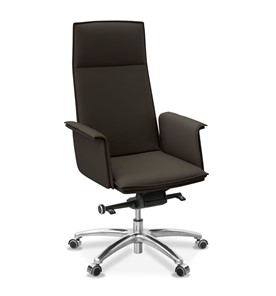 Офисное кресло Лео, экокожа премиум / темно-коричневая CN1113 в Салехарде