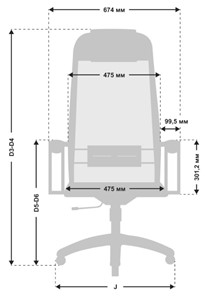 Офисное кресло МЕТТА B 1m 5/K116, Основание 17834 темно-бежевый в Тарко-Сале - предосмотр 2