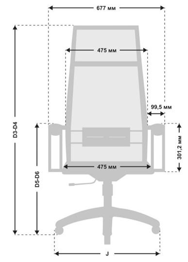 Офисное кресло МЕТТА B 1m 7/K131, Основание 17832 васильковый в Салехарде - изображение 3