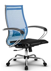 Кресло офисное МЕТТА B 2m 9/K131, Основание 17833  голубой/черный в Салехарде