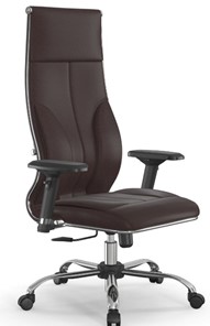 Кресло офисное Мetta L 1m 46/4D Infinity Easy Clean топган, нижняя часть 17833 темно-коричневый в Надыме