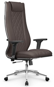 Кресло офисное МЕТТА L 1m 50M/2D Infinity Easy Clean топган, нижняя часть 17852 темно-коричневый в Салехарде