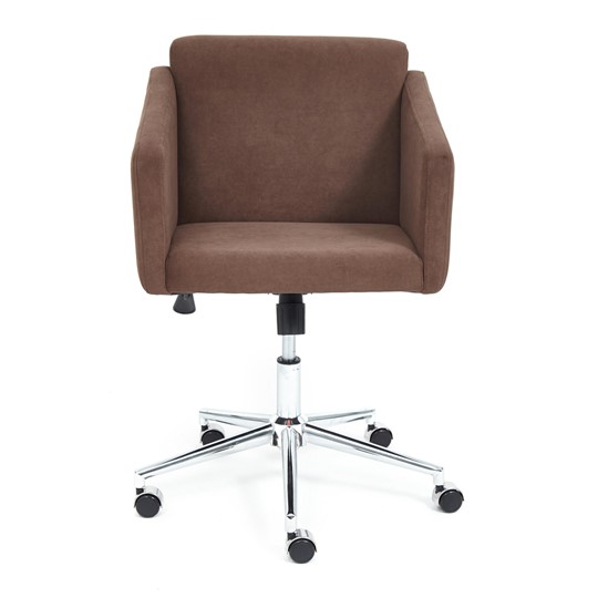 Кресло MILAN хром флок, коричневый, арт.13945 в Салехарде - изображение 1