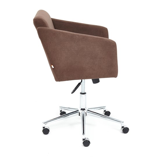 Кресло MILAN хром флок, коричневый, арт.13945 в Салехарде - изображение 2