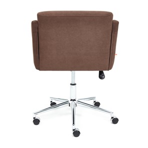 Кресло MILAN хром флок, коричневый, арт.13945 в Салехарде - предосмотр 4