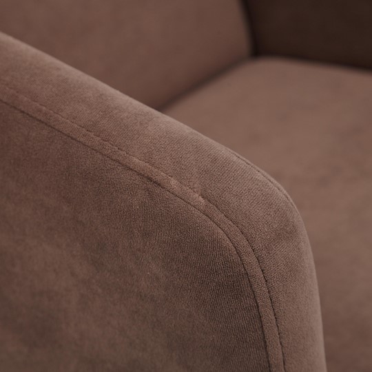 Кресло MILAN хром флок, коричневый, арт.13945 в Салехарде - изображение 5