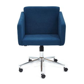 Кресло MILAN хром флок, синий, арт.13948 в Салехарде - предосмотр 1