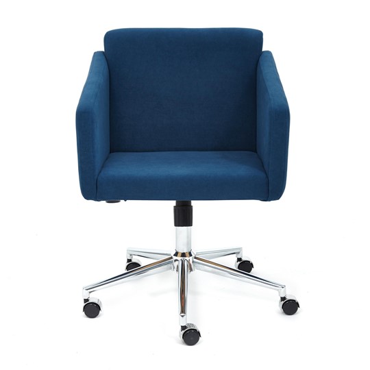 Кресло MILAN хром флок, синий, арт.13948 в Салехарде - изображение 1