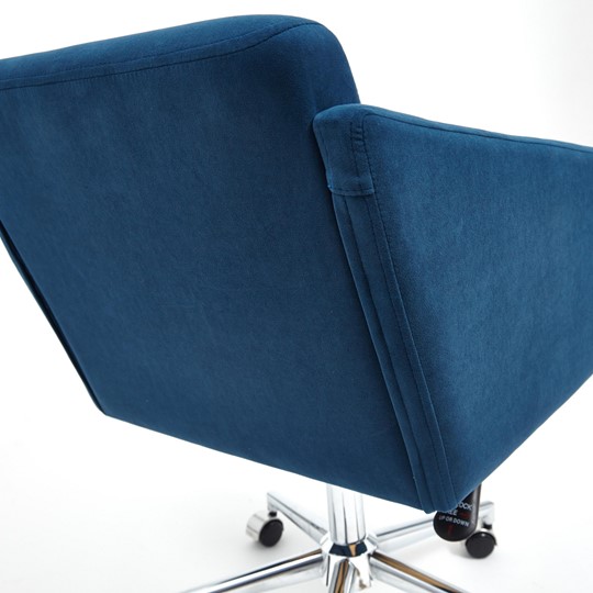 Кресло MILAN хром флок, синий, арт.13948 в Салехарде - изображение 10