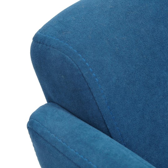 Кресло MILAN хром флок, синий, арт.13948 в Салехарде - изображение 6