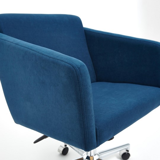 Кресло MILAN хром флок, синий, арт.13948 в Салехарде - изображение 9