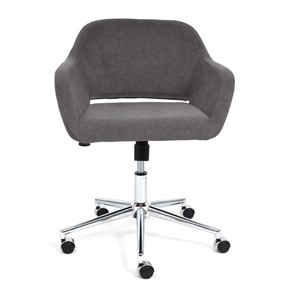 Кресло компьютерное MODENA хром флок, серый, арт.14232 в Салехарде - предосмотр 4