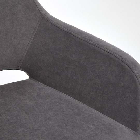 Кресло компьютерное MODENA хром флок, серый, арт.14232 в Салехарде - изображение 5