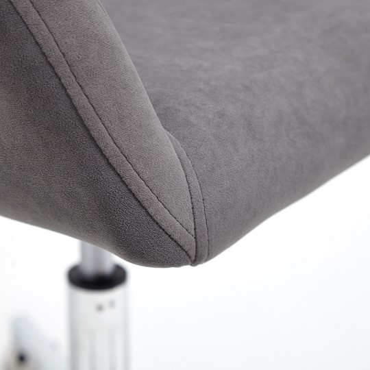 Кресло компьютерное MODENA хром флок, серый, арт.14232 в Салехарде - изображение 6