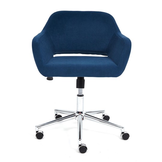 Компьютерное кресло MODENA хром флок, синий, арт.14233 в Салехарде - изображение 4