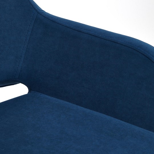Компьютерное кресло MODENA хром флок, синий, арт.14233 в Салехарде - изображение 5