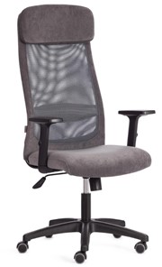 Кресло офисное PROFIT PLT флок/ткань, серый, 29/W-12, арт.20537 в Ноябрьске