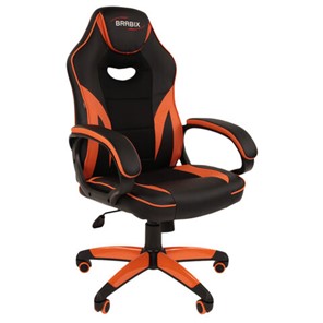 Офисное кресло RABIX "Accent GM-161", TW/экокожа, черное/оранжевое, 532577, 7083505 в Ноябрьске
