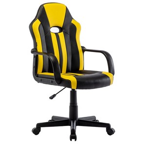 Офисное кресло RABIX "Stripe GM-202", экокожа, черное/желтое, 532510 в Надыме