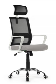 Кресло компьютерное Riva RCH 1029HW, серый/черный в Салехарде
