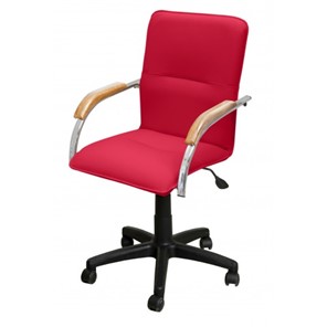 Компьютерное кресло Самба-лифт СРП-034 Люкс красный/бук в Салехарде - предосмотр