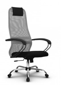Кресло офисное SU-BK130-8 CH серый/черный в Салехарде