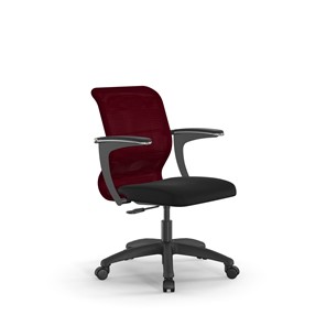 Офисное кресло SU-M-4/подл.160/осн.005 бордовый/черный в Новом Уренгое