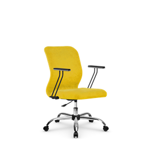 Кресло компьютерное SU-Mr-4/подл.110/осн.006 желтый в Салехарде