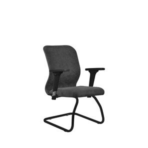 Кресло компьютерное SU-Mr-4/подл.200/осн.008 темно-серый в Салехарде