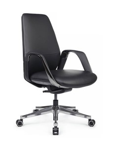 Кресло в офис Napoli-M (YZPN-YR021), черная кожа в Салехарде