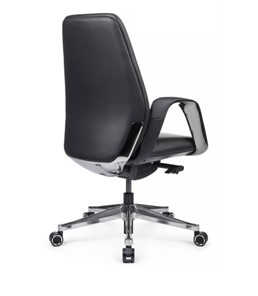 Кресло в офис Napoli-M (YZPN-YR021), черная кожа в Салехарде - предосмотр 2