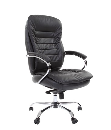 Офисное кресло CHAIRMAN 795 кожа, цвет черный в Надыме - изображение