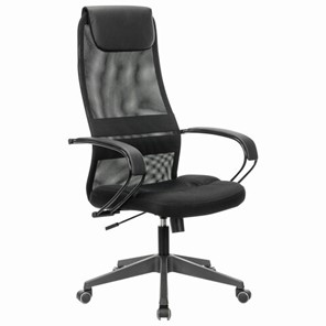 Кресло офисное Brabix Premium Stalker EX-608 PL (ткань-сетка/кожзам, черное) в Салехарде