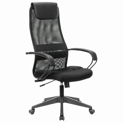 Кресло офисное Brabix Premium Stalker EX-608 PL (ткань-сетка/кожзам, черное) 532090 в Надыме - изображение