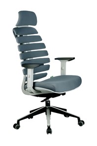 Офисное кресло Riva Chair SHARK (Серый/серый) в Салехарде