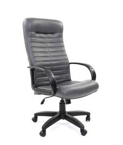 Кресло CHAIRMAN 480 LT, экокожа, цвет серый в Губкинском