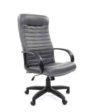 Кресло CHAIRMAN 480 LT, экокожа, цвет серый в Салехарде - изображение