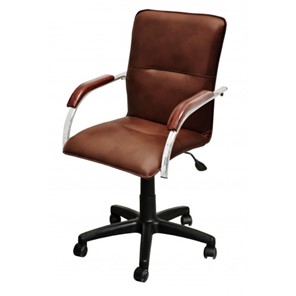 Офисный стул Самба-лифт СРП-034 коричневый основание эмаль в Губкинском