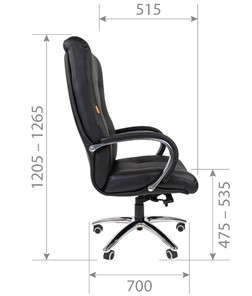 Компьютерное кресло CHAIRMAN 424 Кожа черная в Салехарде - предосмотр 5