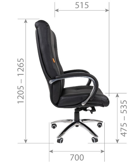 Компьютерное кресло CHAIRMAN 424 Кожа черная в Салехарде - изображение 5