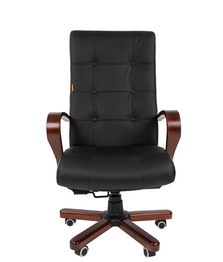 Кресло CHAIRMAN 424 WD Кожа черная в Салехарде - изображение 2