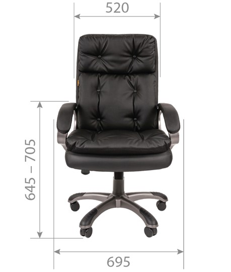 Кресло офисное CHAIRMAN 442 Экокожа черная в Салехарде - изображение 4