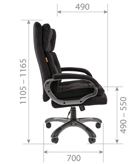 Компьютерное кресло CHAIRMAN 442 ткань черный в Салехарде - изображение 5
