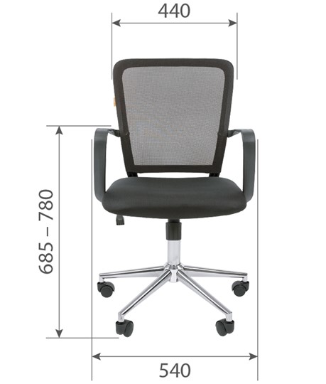 Офисное кресло CHAIRMAN 698 CHROME new Сетка TW-04 (серый) в Салехарде - изображение 4