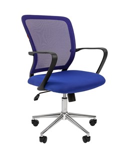 Офисное кресло CHAIRMAN 698 CHROME new Сетка TW-05 (синий) в Салехарде - предосмотр 1