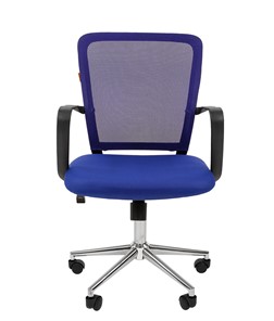 Офисное кресло CHAIRMAN 698 CHROME new Сетка TW-05 (синий) в Салехарде - предосмотр 2