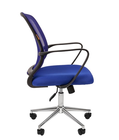 Офисное кресло CHAIRMAN 698 CHROME new Сетка TW-05 (синий) в Салехарде - изображение 3