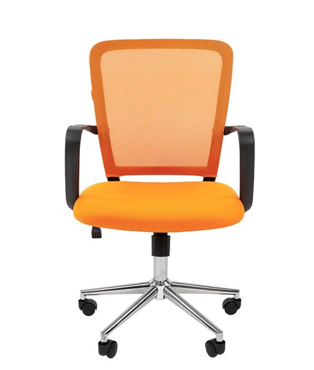 Кресло компьютерное CHAIRMAN 698 CHROME new Сетка TW-66 (оранжевый) в Надыме - изображение 2